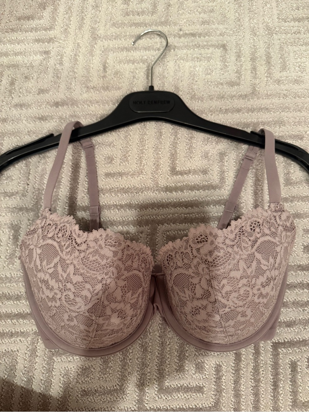 Skims Lace Underwire Pushup Bra in Mauve -32DD